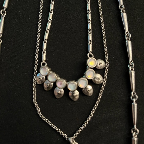 Set of 2 silver color necklaces American Eagle and Lucky🍀 Brand - Picture 14 of 16